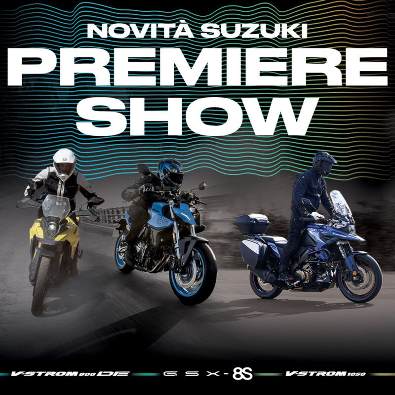 Suzuki Premiere Show con GSX-8S e V-Storm 800DE