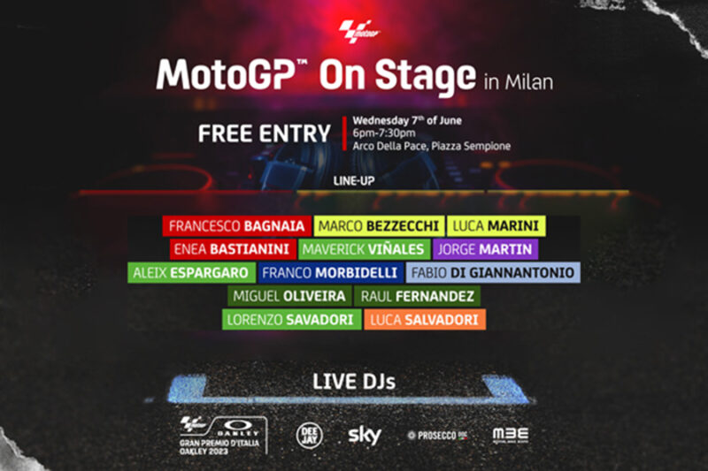 MotoGp On Stage: il 7 giugno grande festa a Milano
